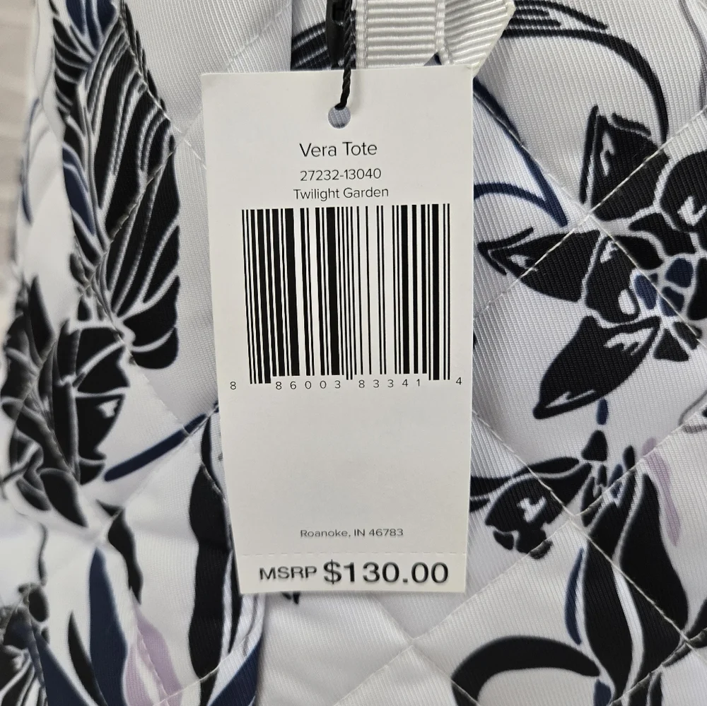 Vera Bradley Vera Tote Bag Twilight Garden - Picture 5 of 15